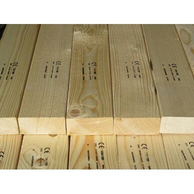 Konstruktyvinė graduota eglės mediena 45x145x6000, C24 1