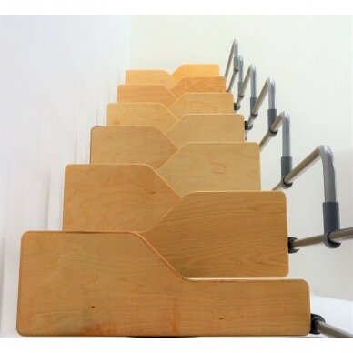 Moduliniai laiptai Twister Silver (H-294cm; bukas; pilki) (Akcija) 1
