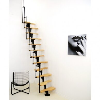 Moduliniai laiptai Twister Black (H-294cm; bukas; juodi) (Akcija)