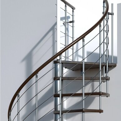 Sraigtiniai laiptai VENEZIA  Silver Walnut (tamsus bukas; H-309cm) 1