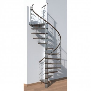 Sraigtiniai laiptai VENEZIA  Silver Walnut (tamsus bukas; H-309cm) 2