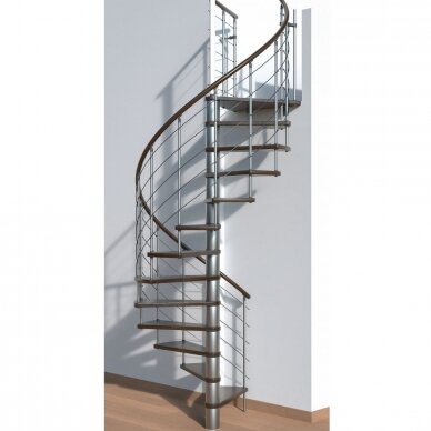 Sraigtiniai laiptai VENEZIA  Silver Walnut (tamsus bukas; H-309cm)
